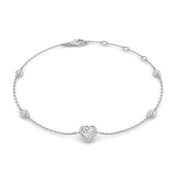 Heart Cut diamond Set Bracelet