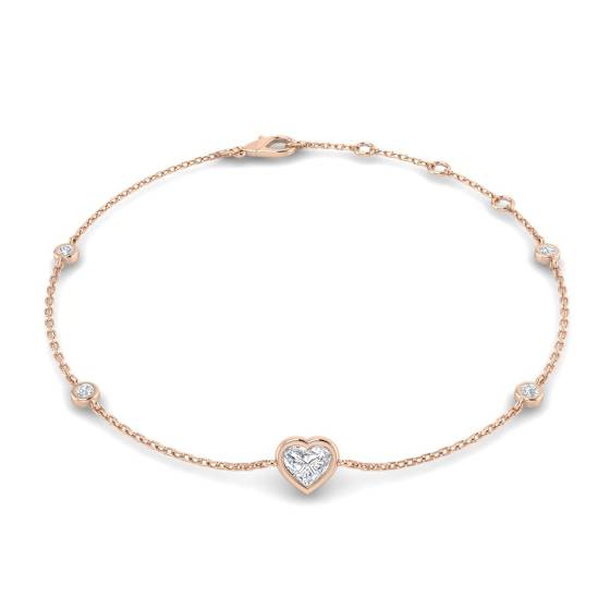 Heart Cut diamond Set Bracelet