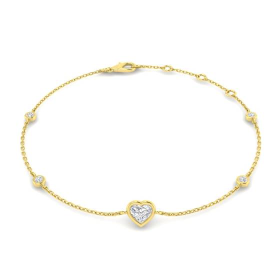 Heart Cut diamond Set Bracelet