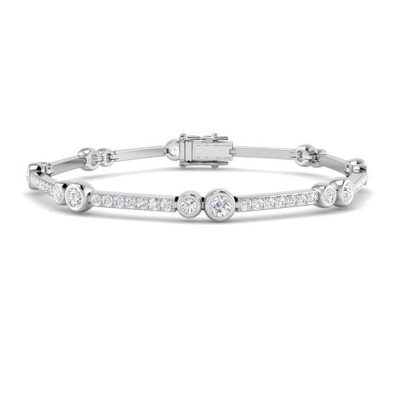 Round Cut Diamond Bangle