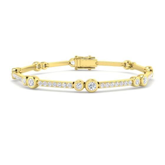 Round Cut Diamond Bangle