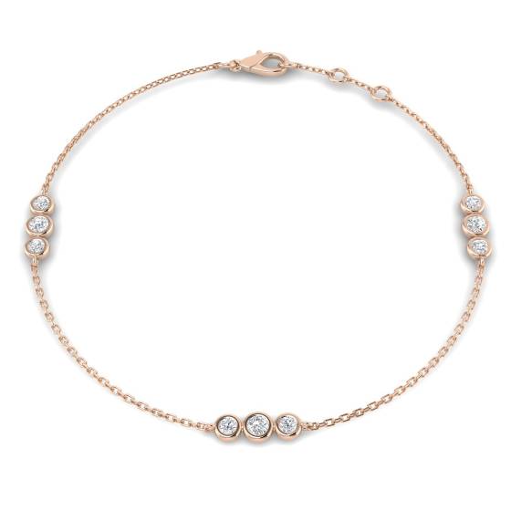 Round Cut Diamond Set Bracelet