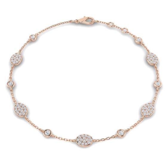 Round Cut Diamond Set Bracelet