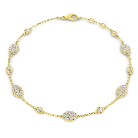 Round Cut Diamond Set Bracelet
