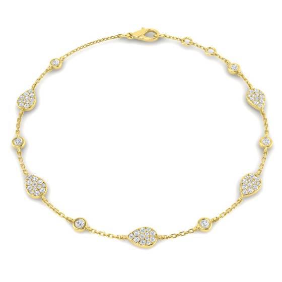 Round Cut Diamond Set Bracelet