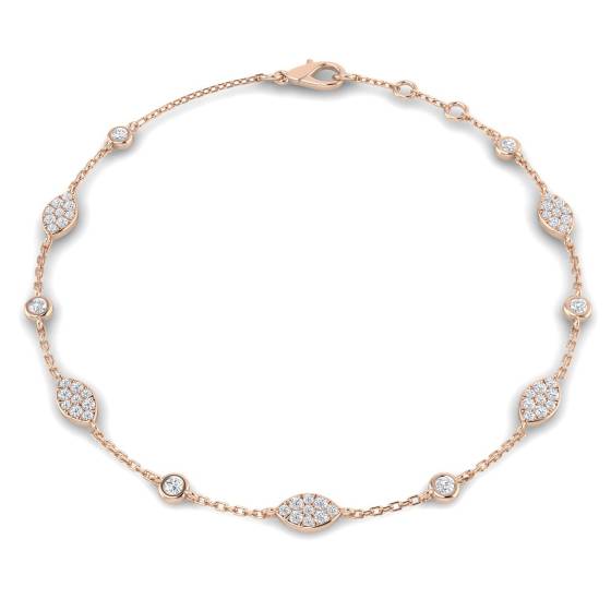 Round Cut Diamond Set Bracelet