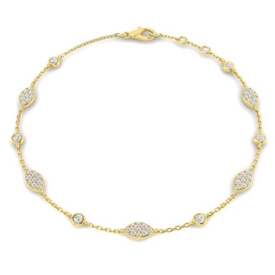 Round Cut Diamond Set Bracelet
