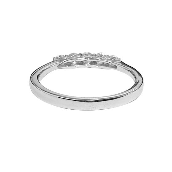 0.30ct VS/FG Natural Round Cut 5 Sone Diamond Ring in 18k White Gold