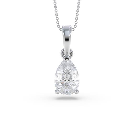 0.10ct Pear Diamond Solitaire Pendant