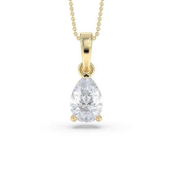 0.10ct Pear Diamond Solitaire Pendant