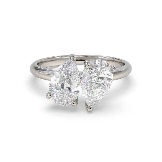 Pear Two Stone Diamond Ring
