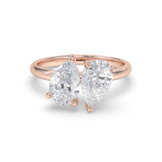 Pear Two Stone Diamond Ring