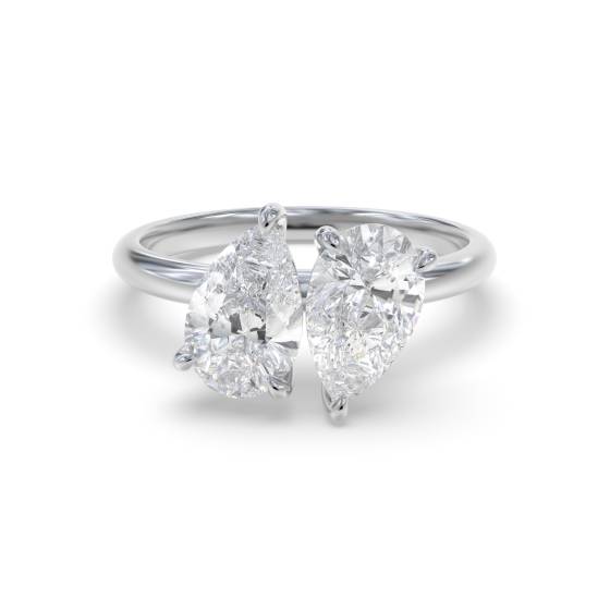 Pear Two Stone Diamond Ring