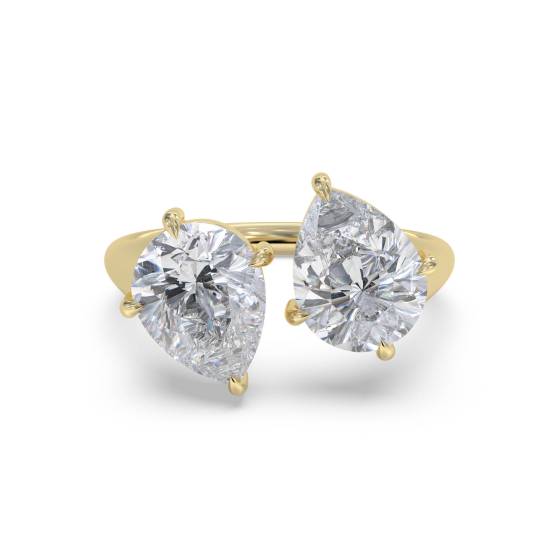 Pear Two Stone Diamond Ring