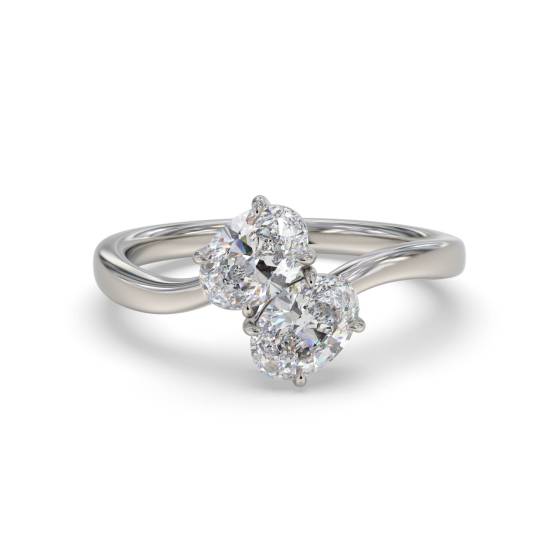 Oval Two Stone Diamond Ring