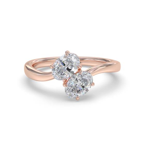 Oval Two Stone Diamond Ring