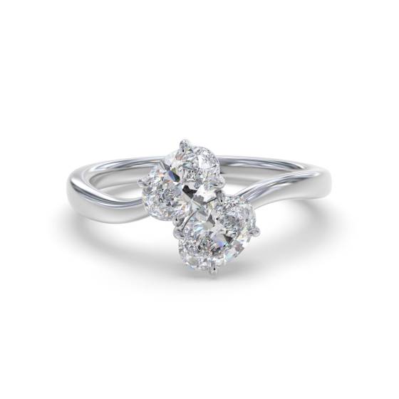 Oval Two Stone Diamond Ring