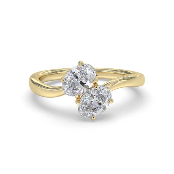 Oval Two Stone Diamond Ring