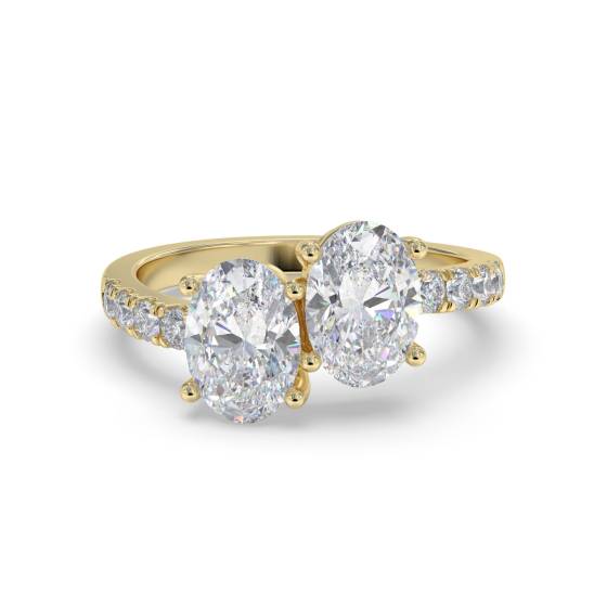 Oval Two Stone Diamond Ring