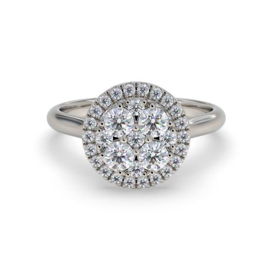 0.40ct VS/G-H Round Diamond Set Cluster Ring