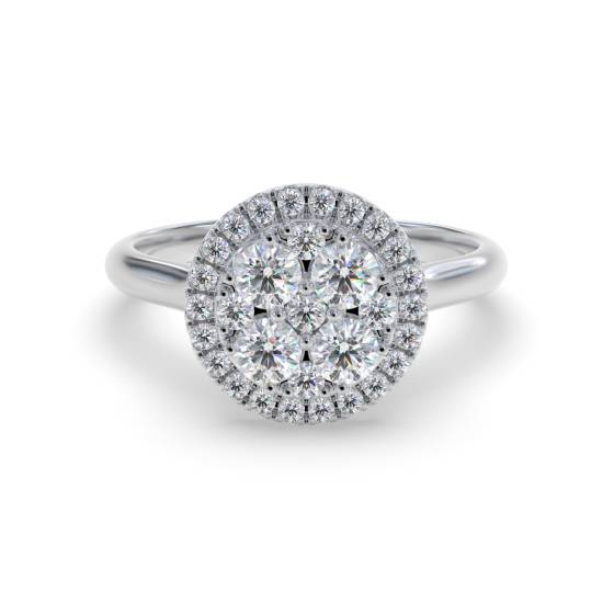 0.40ct VS/G-H Round Diamond Set Cluster Ring