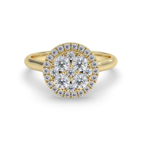 0.40ct VS/G-H Round Diamond Set Cluster Ring
