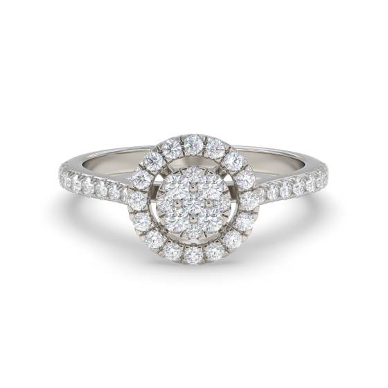 0.35ct VS/G-H Round Diamond Set Cluster Ring