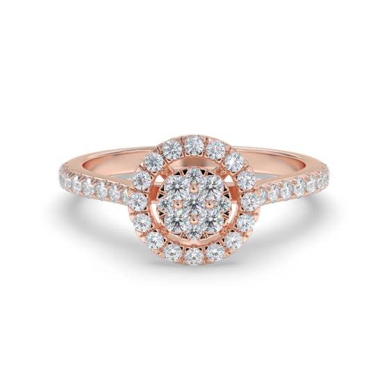 0.35ct VS/G-H Round Diamond Set Cluster Ring