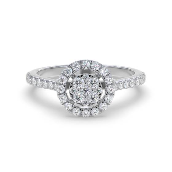 0.35ct VS/G-H Round Diamond Set Cluster Ring