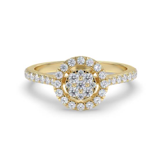 0.35ct VS/G-H Round Diamond Set Cluster Ring