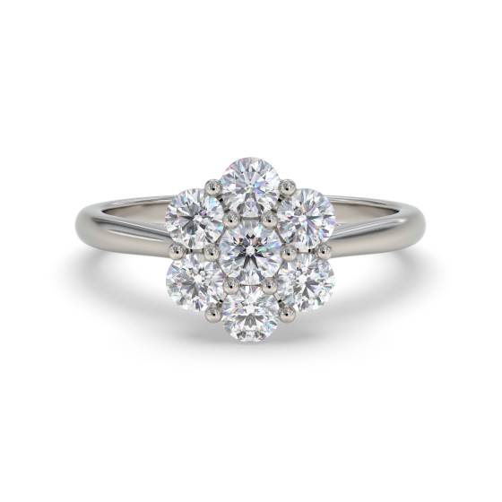 0.70ct VS GH Round Diamond Set Cluster Ring