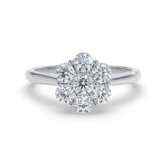 0.70ct VS GH Round Diamond Set Cluster Ring