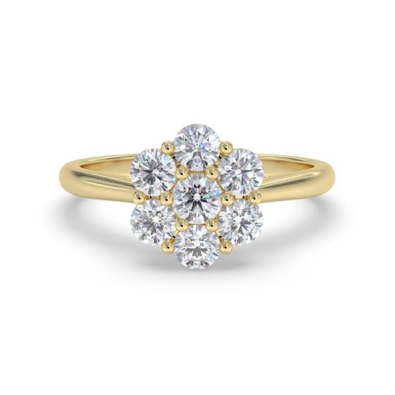 0.70ct VS GH Round Diamond Set Cluster Ring