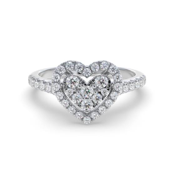 0.40ct VS/G-H Round Diamond Set Cluster Ring