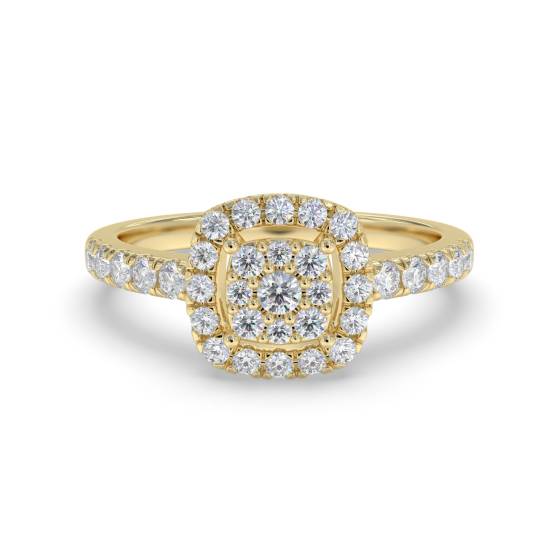 0.35ct VS/G-H Round Diamond Set Cluster Ring