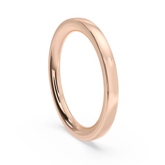 DHWCL2H Flat Court Wedding Ring - Heavy weight, 2mm width