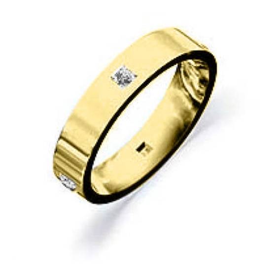 4mm Princess Diamond Wedding Ring