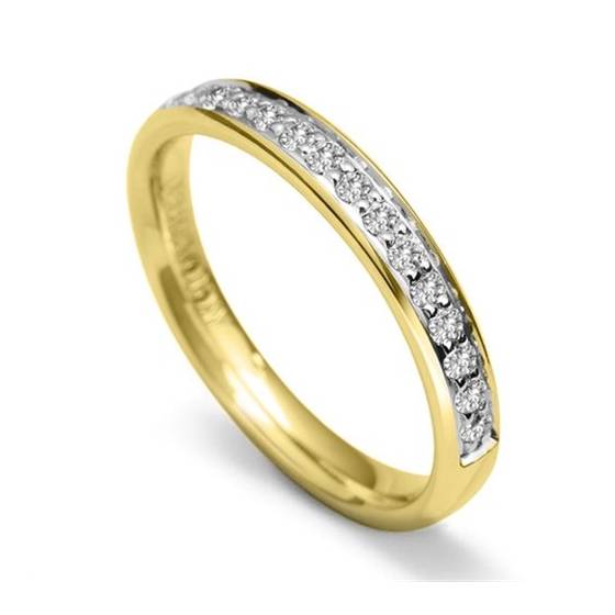 2mm Round Diamond 60% Wedding Ring