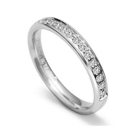 3mm Round Diamond 60% Wedding Ring