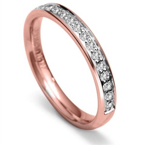 4mm Round Diamond 60% Wedding Ring