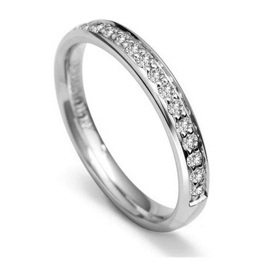 4mm Round Diamond 60% Wedding Ring