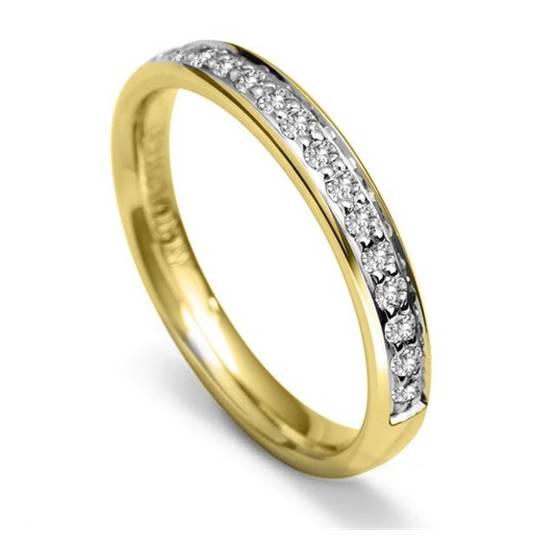 4mm Round Diamond 60% Wedding Ring