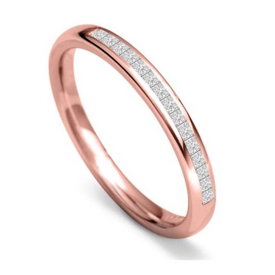 2.5mm Princess Diamond Wedding Ring