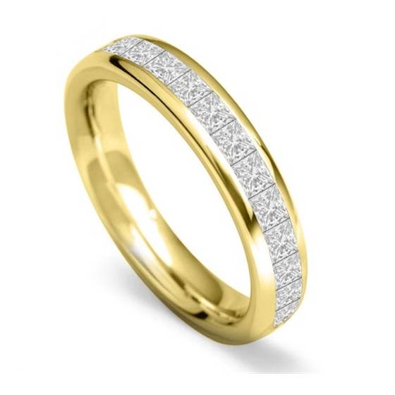 4mm Princess Diamond 60% Wedding Ring