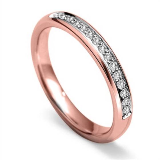 2mm Round Diamond 40% Wedding Ring