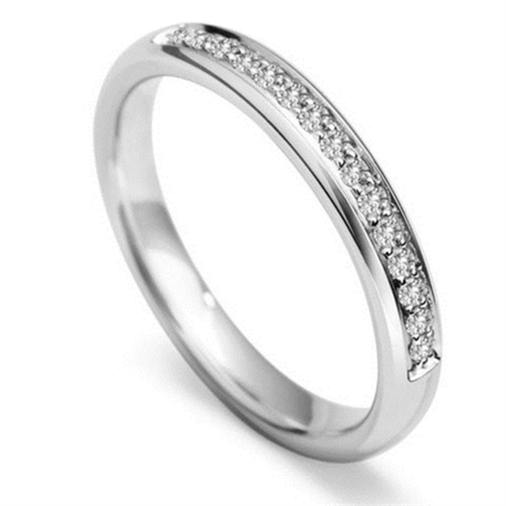 3mm Round Diamond 40% Wedding Ring