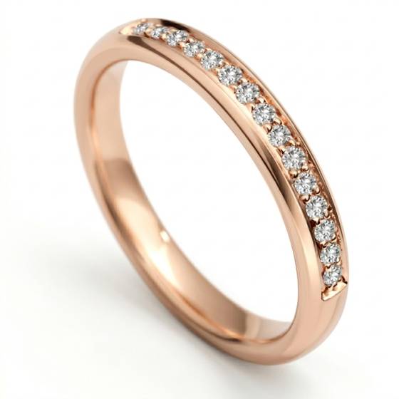 4mm Round Diamond 40% Wedding Ring