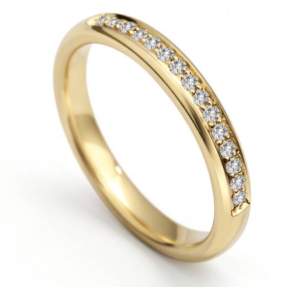 4mm Round Diamond 40% Wedding Ring