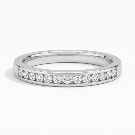 2.5mm Round Diamond 40% Wedding Ring