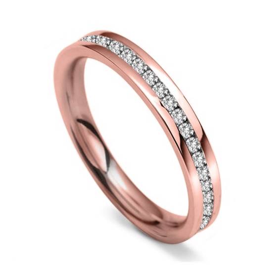 3mm Round Diamond 40% Wedding Ring